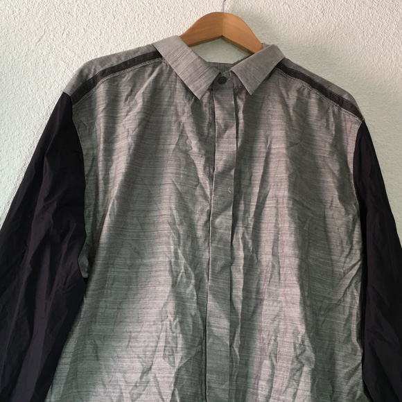 Philip Lim 3.1 Target Black Gray Long Sleeve shirt - Picture 3 of 8